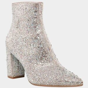 Betsey Johnson CADY Rhinestone Booties - Size 8.5